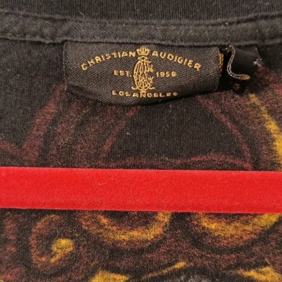 Christian Audigier Thin Cotton Logo Graphic Tunic Shirt Size S - Picture 4 of 11